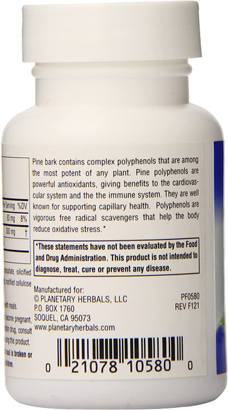 Planetary Herbals FS Pine Bark Extract Tablets, 150 mg, 30 Count