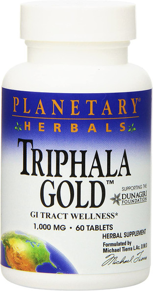 Planetary Herbals Triphala Gold 1000mg - 60 Tablets