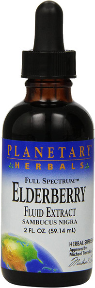 Planetary Herbals Full Spectrum Elderberry Fluid Extract Supplement, 2 Fluid Ounce