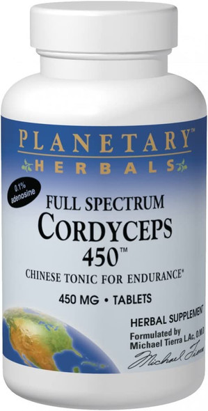 Planetary Herbals Full Spectrum Cordyceps 450 mg, 60 Count