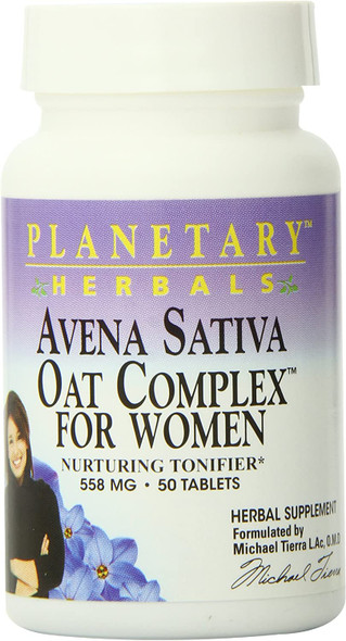 Planetary Herbals Avena Sativa Oat Complex for Women Tablets, 50 Count