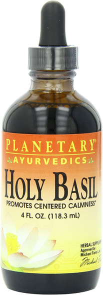 Planetary Herbals Holy Basil by Planetary Ayurvedics Liquid, Promotes Centered Calmness, 4 Ounces