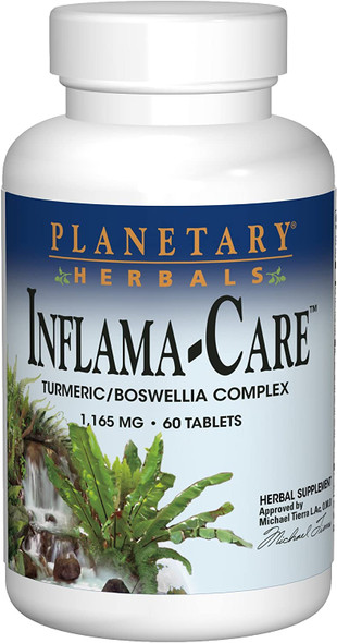 Planetary Herbals Inflama-Care 1165mg Turmeric/Boswellia Complex - 60 Tablets