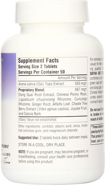 Planetary Herbals Avena Sativa Oat Complex for Women Tablets, 100 Count
