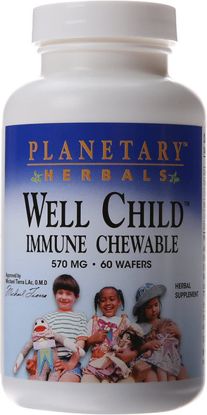 Planetary Herbals Well Child Immune Chewable Wafers, 60 Count