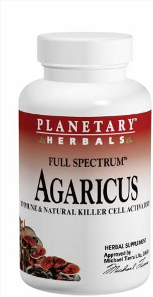 Planetary Herbals Agaricus Full Spectrum 500mg, Immune & Natural Killer Cell Activator, 90 Capsules