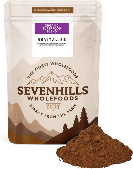 Sevenhills Wholefoods Revitalise Organic Super Berry Powder Blend 300g with Acai, Blueberry, Lucuma, Maqui, Acerola - Natural Source of Vitamin C, Calcium & Iron