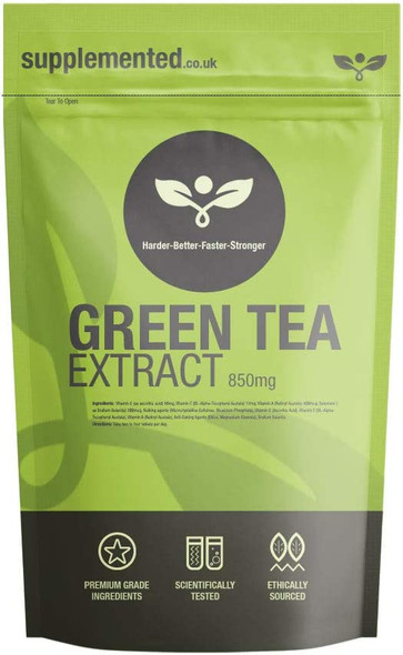 Green Tea Extract 90 Capsules 850mg High Strength Capsules Powerful Antioxidant UK Made. Pharmaceutical Grade