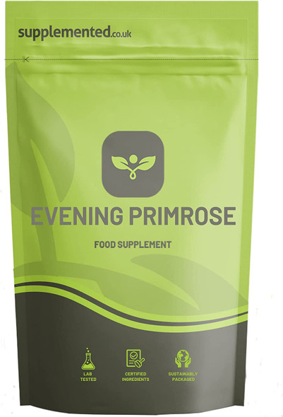 Evening Primrose Oil 1000mg 90 Softgels, Capsules, Pure Cold Pressed Supplement UK Made. Pharmaceutical Grade