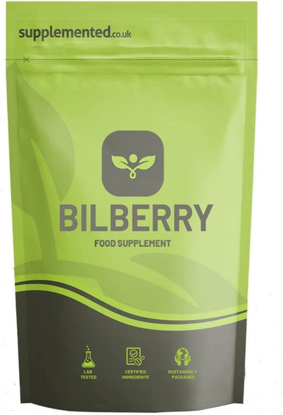 Bilberry Extract 1000mg 360 Capsules Eye and Sight Supplement UK Made. Pharmaceutical Grade