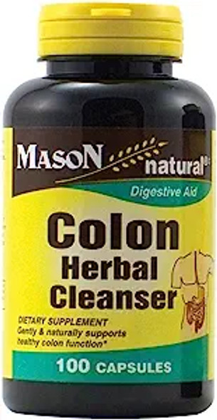 Mason Colon Herbal Cleanser Caps 500Mg, 100 Capsules (Pack Of 2)