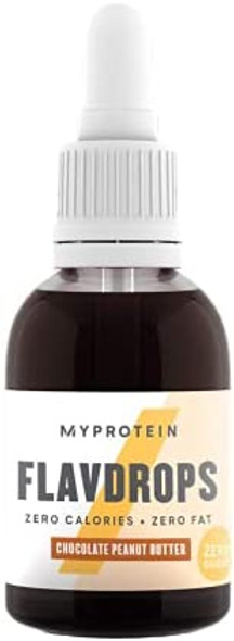 MyProtein Liquid Flavour Flavdrops, Chocolate Peanut Butter, 50ml, Clear
