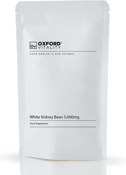 White Kidney Bean Extract | 5000mg Tablets for Blood Glucose Control & Weight Loss | Oxford Vitality