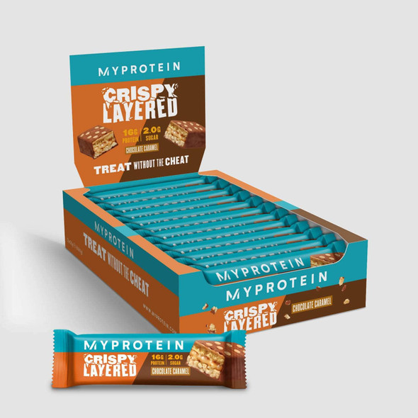 Myprotein Crispy Layered Bar 12 Bars Chocolate Caramel