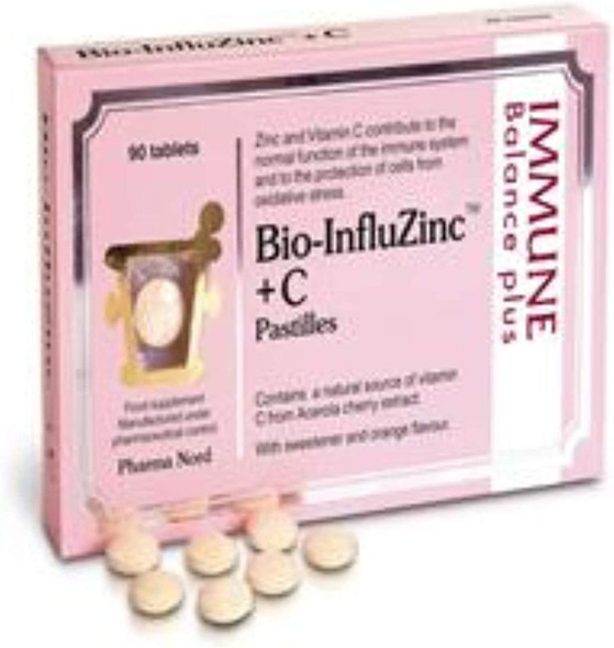 Pharma Nord Bio-InfluZinc + C 90 Pastilles (Pack of 2)