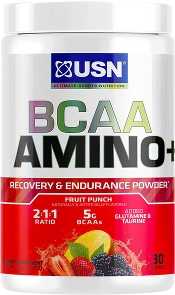 USN Supplements BCAA Amino + Supplement, Fruit Punch, 11.60 OZ