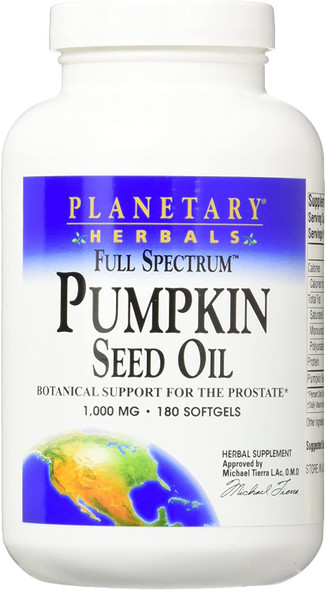 PLANETARY HERBALS Pumpkin Seed Oil Full Spectrum Botanical Support for The Prostate, 180 Count
