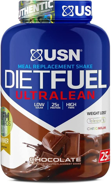 USN Diet Fuel Ultralean Weight Control Meal Replacement Shake Powder, Chocolate - 2 kg