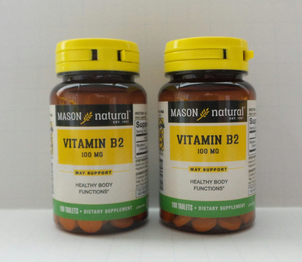 2 Pack Special Of Mason Natural B-2 100 Mg Tablets 100 Per Bottle