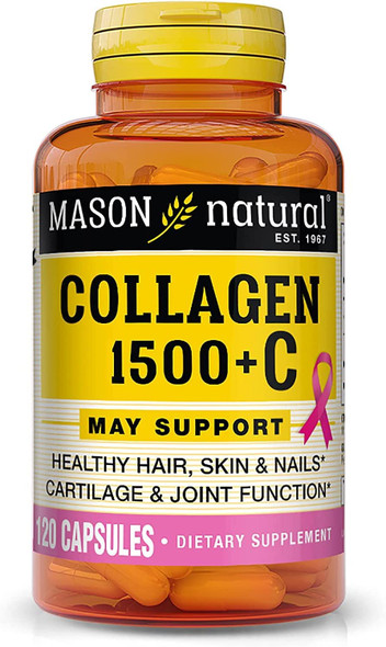 Mason Vitamins Collagen Plus Biotin & Vitamin C 1500 mg 120 Capsules per Bottle PACK of 4