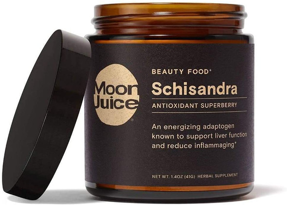 Schisandra by Moon Juice - Organic Schisandra Berry Powder - Natural Antioxidant Supporting Healthy Liver Function, Natural Stress Relief & Energy Support - Vegan, Non-GMO (1.4oz, 21 Servings)