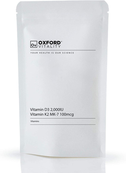 Ov Oxford Vitality Vitamin D3 2000IU and Vitamin K2-MK7 100mcg (500)