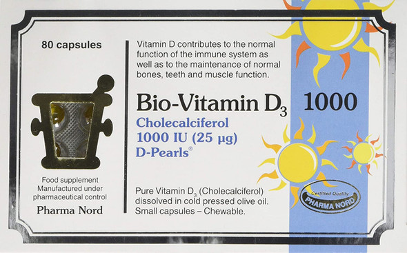 Pharma Nord Bio-Vitamin D3 800IU 20mcg 80 Capsules