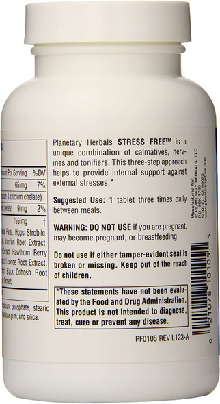 Planetary Herbals Stress Free Calm Formula Tablets, 810 mg, 90 Count