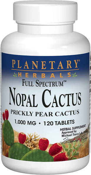 Planetary Herbals Full Spectrum Nopal Cactus 1000 mg 120 Tablets