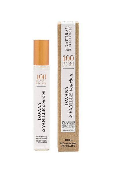100BON Davana & Vanille Burbon – Davana & Vanilla Fragrance for Women & Men – Energizing Organic Fragrance - Fruity, Licorice & Sweet Notes Fragrance - 100% Natural Fragrance Travel Spray, 0.5 Fl Oz