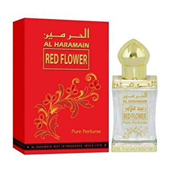 Haramain Red Flower for Men and Women (Unisex) CPO - Concentrated Perfume Oil (Attar) 15 ML (0.51 oz)
