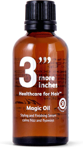 3'''More Inches Magic Oil 50ml - Styling and Finishing Serum - Smooths Frizz and Flyaways - For Glossy Healthy Hair - With Omega-Rich Plant Oils - Silicone Free - Hair Care by Michael Van Clarke