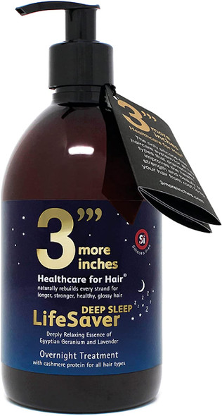 3'''More Inches LifeSaver Deep Sleep Overnight Hair Treatment 500ml -Broken Bond Restore Treatment -Essential Oils for Stress, Anxiety & Sleep Promotion -Sulphate Free -Hair Care by Michael Van Clarke