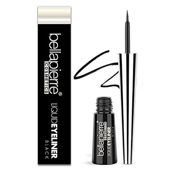 bellapierre Liquid Eyeliner | Long Lasting Matte Finish | Non-Toxic and Paraben Free | Oil and Cruelty Free – Jet Black - 0.13oz