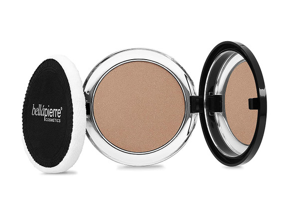 bellapierre Compact Mineral Bronzer | Beautifully Warms and Enhances Skin Tone | Infused with Calming Jojoba | Non-Toxic and Paraben Free Formula | Peony - 0.3 Oz