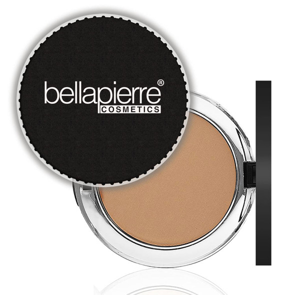 bellapierre Compact Mineral Foundation SPF 15 | Vegan & Cruelty Free | Full Coverage | Hypoallergenic & Safe for All Skin Types | Oil & Talc Free - 0.35 Oz - Nutmeg