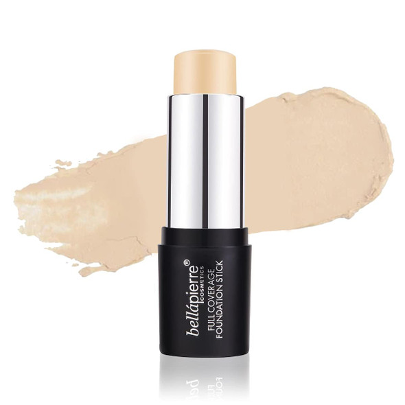 bellapierre Mineral Foundation Stick | Full Coverage Matte Finish | Cruelty Free | Non-Toxic and Paraben Free | Compact Tube - 0.35 Oz - Light