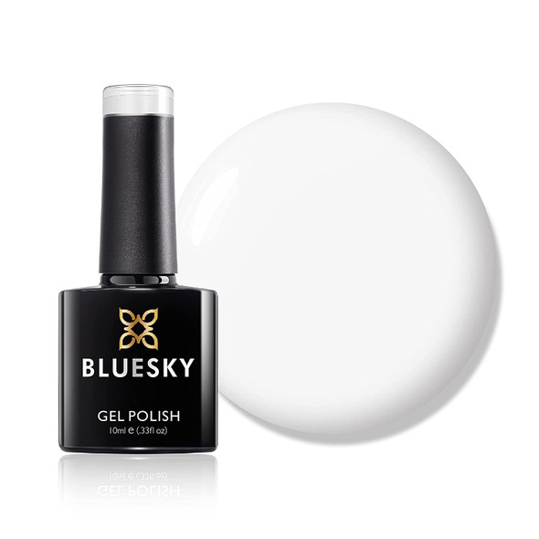 Bluesky Gel Nail Polish Color 80526 Studio White Soak Off LED UV Light - Chip Resistant & 21-Day Wear 0.33 Fl Oz