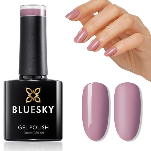 BLUESKY Gel Nail Polish Dark Nude Nail Salon Effect Fast Dry Gel Polish Cured by Nails Lamp for Nail Art Lover DIY Manicure at Home, Rosy Voilet, 10ml