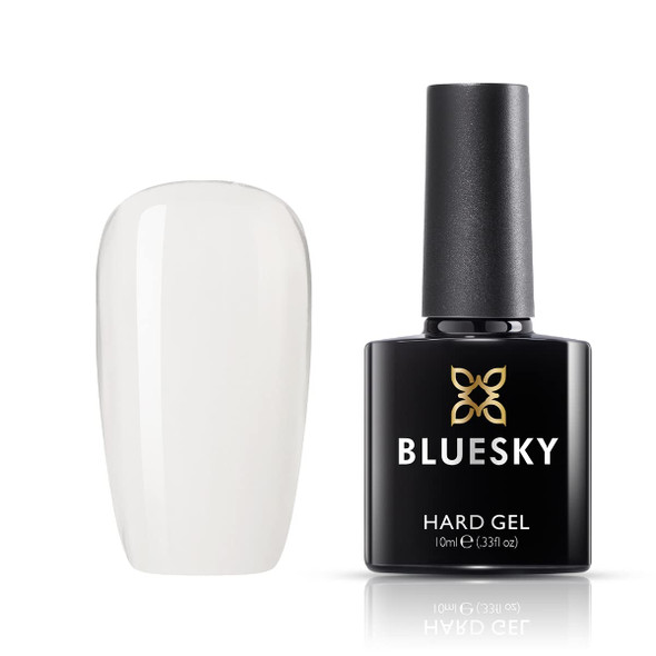 BLUESKY Hard Gel (White) Soak Off LED UV Light - Strenghten & Extend Your Natural Nails 0.33 Fl Oz