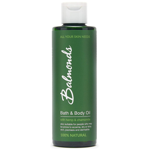 Balmonds - Bath & Body Oil - 6.8fl.oz. (200ml) - 100% Natural Skin Oil - With Chamomile & Lavender - Vegan - Free From Fragrance - All Skin Types