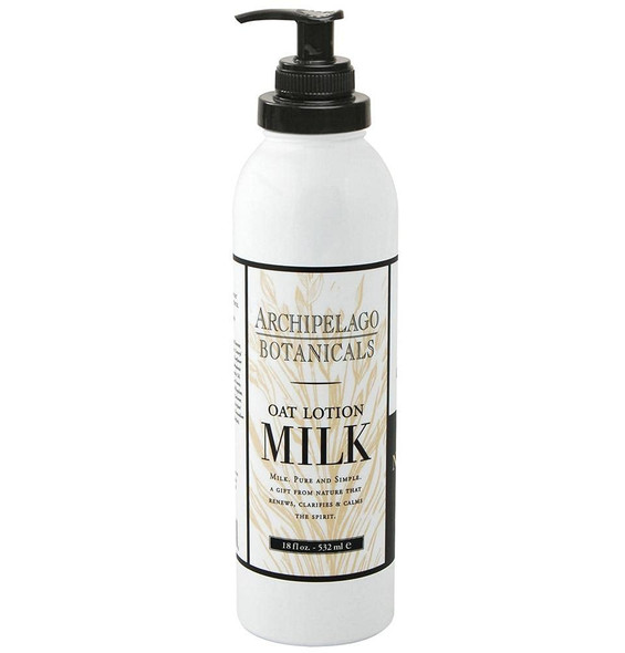 Archipelago Botanicals Oat Milk Lotion | Nurturing, Soothing Daily Body Lotion | Free From Parabens, Phthalates and GMOs (18 oz)