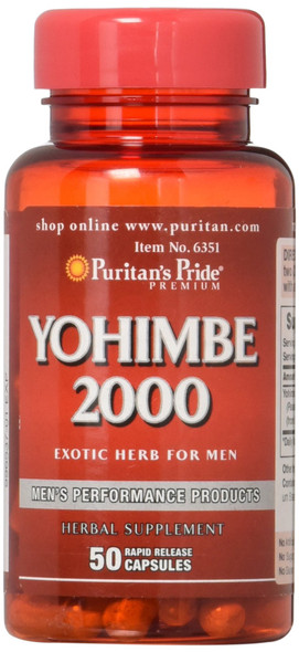 Puritans Pride Yohimbe 2000 Mg, 50 Count