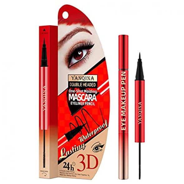 2 In 1 Double-ended Eyeliner 4D Slender, Curling, Extremely Fine, Waterproof And Not Smudged Makeup For Women