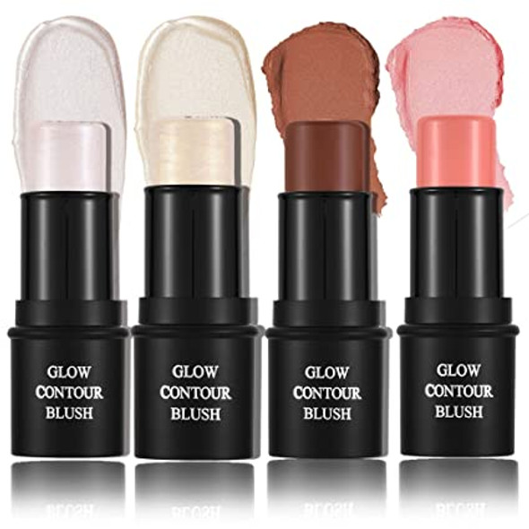 6 Colors Lazy Blush Stick Shimmer Cheek Rouge Cream Highlighter Pen Face Blusher Contouring Bronzer Brighten Contour Makeup Cosmetics