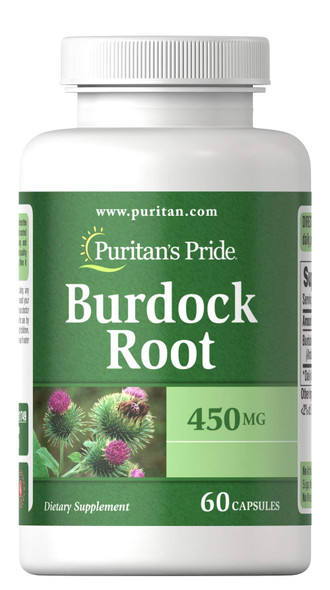 Puritan's Pride Burdock Root 450 Mg, 60 Capsules (21749)