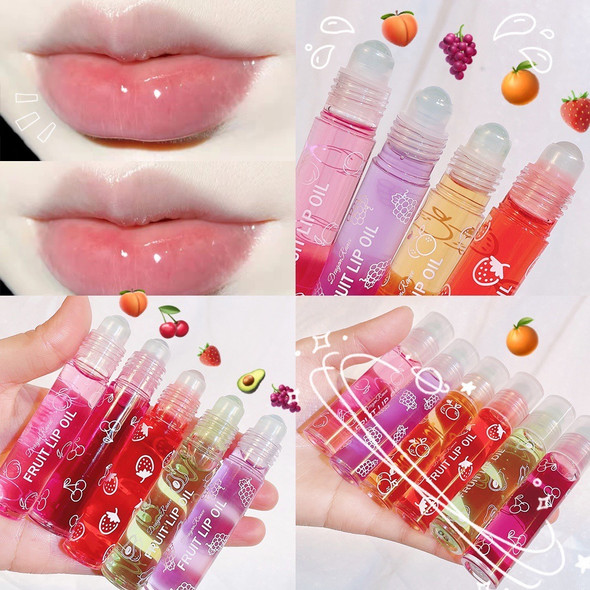 Fruit Flavour Ball Hydrating Lip Balm Makeup Ball, Moisturizing, Transparent