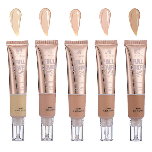 Long Lasting Oil Control Full Coverage All Skin Face Liquid Foundation,25ml