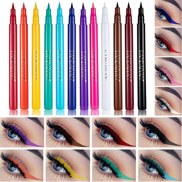 Matte Liquid Eyeliner Quick-drying Colorful Liquid Fluorescent Rainbow Eyeliner