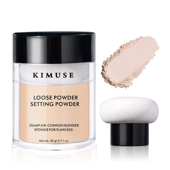 Mineral Wear Loose Powder, Translucent Extra Coverage Face Makeup Setting Powder, Oil Control Wear Pressed Powder Foundation